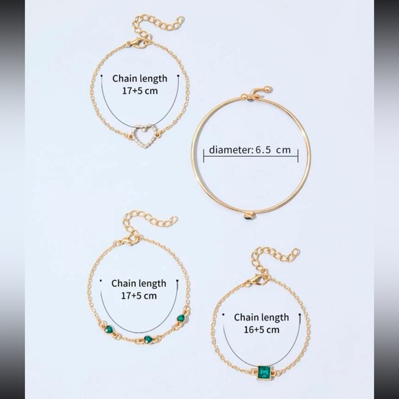 Heart & Square Bracelet Set - Picture 5 of 5